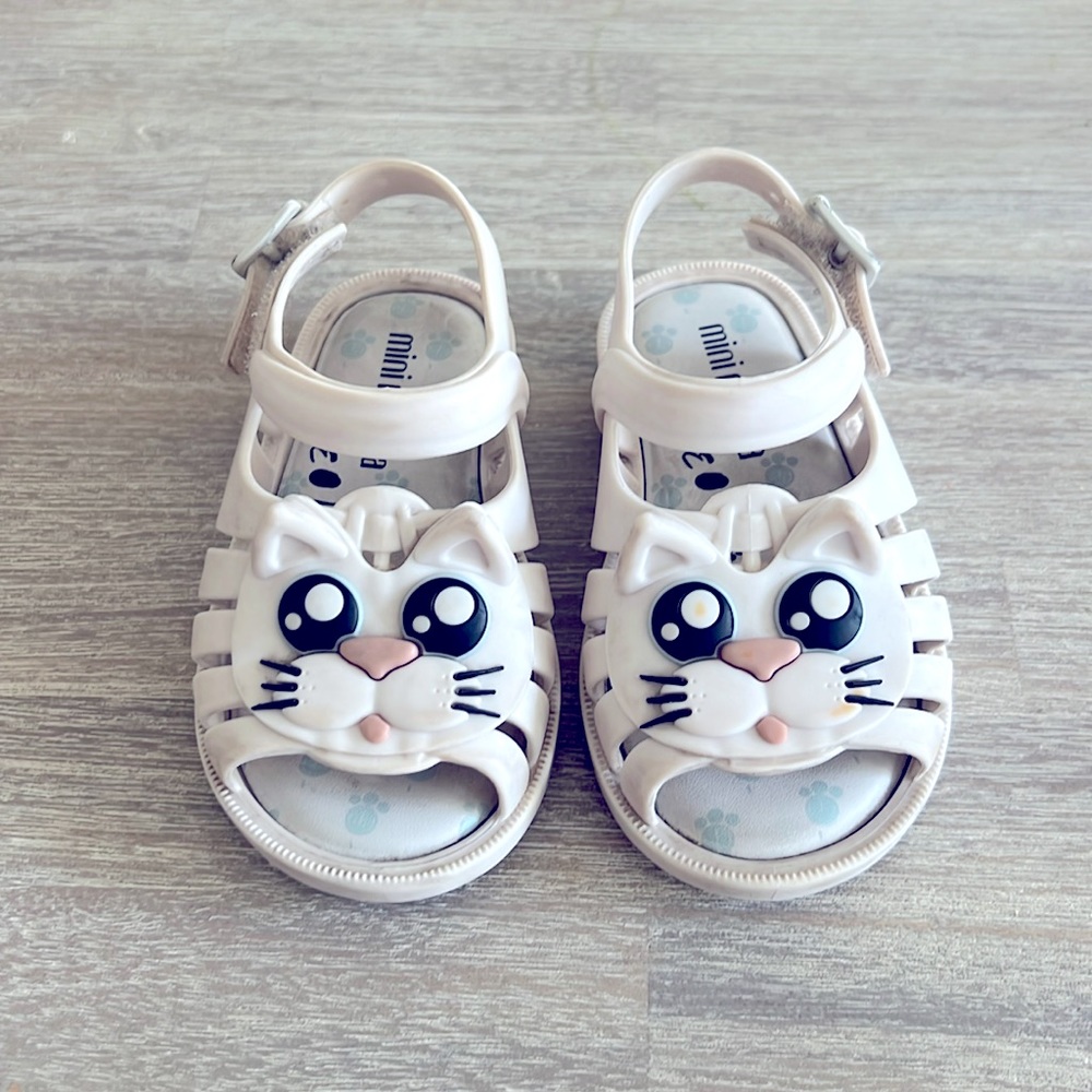 Mini Melissa white sandals size 6